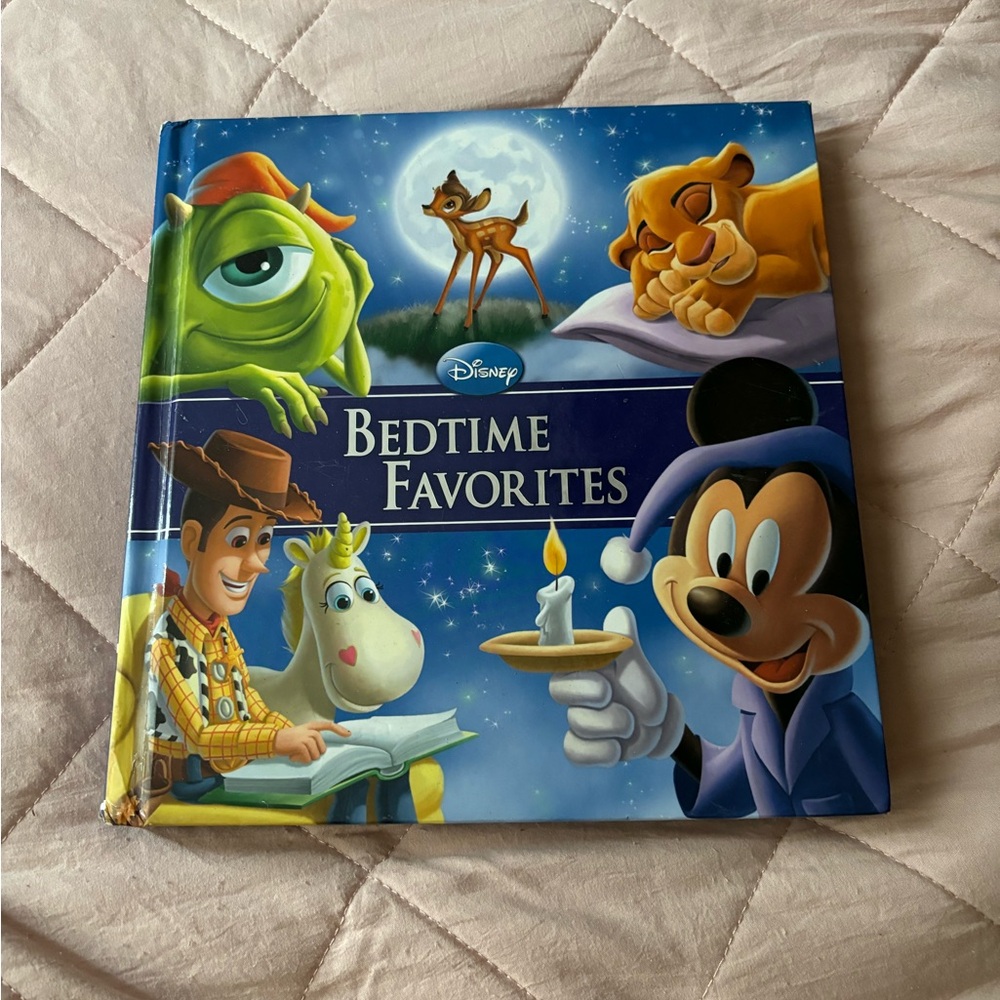 Disney Bedtime Favorites Book with Blue and Yellow Cover